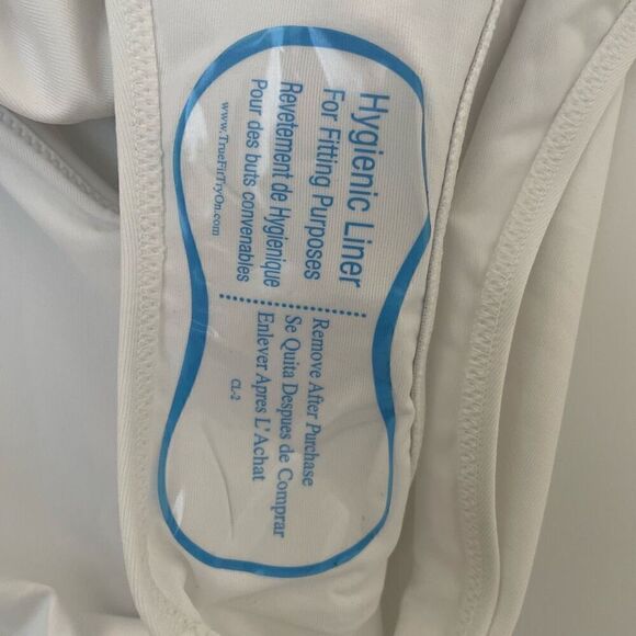 New Victoria's Secret Pink Ruched Front One Piece Swimsuit White XL White - Picture 5 of 8